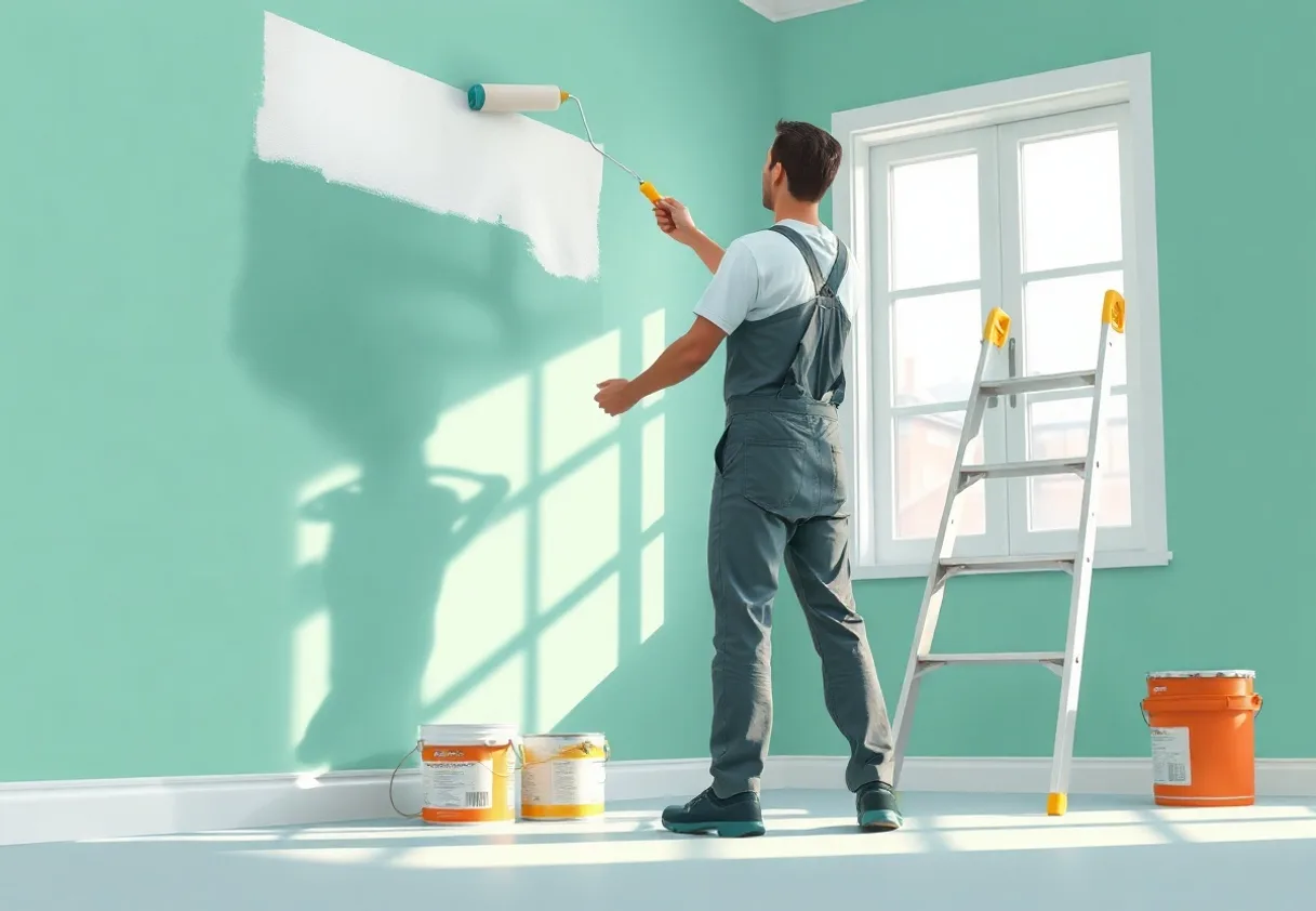 Peintre Vaulx-en-Velin 69120 en intervention sur un chantier
