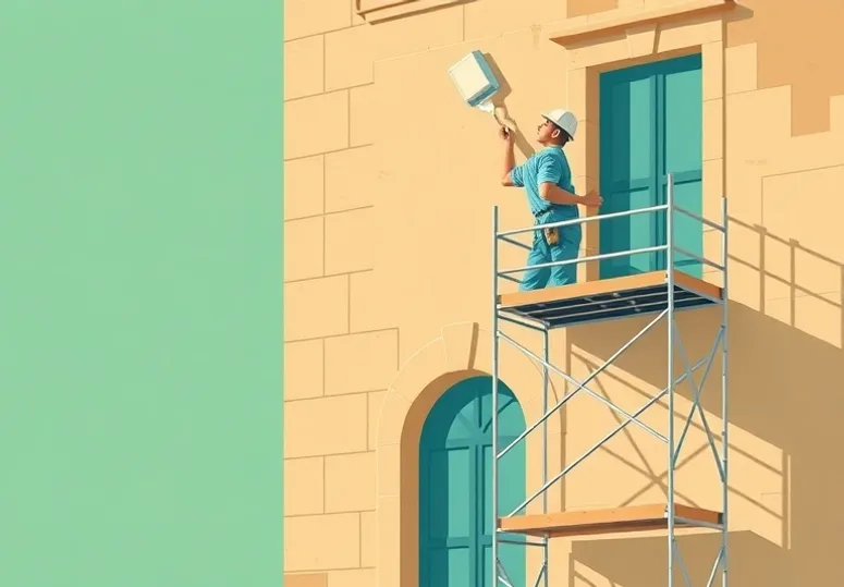 Ravalement de façade en pierre, nettoyage et application d'enduit